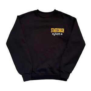 2025 Stagecoach Festival Official Merchandise Crewneck Sweater Black Small